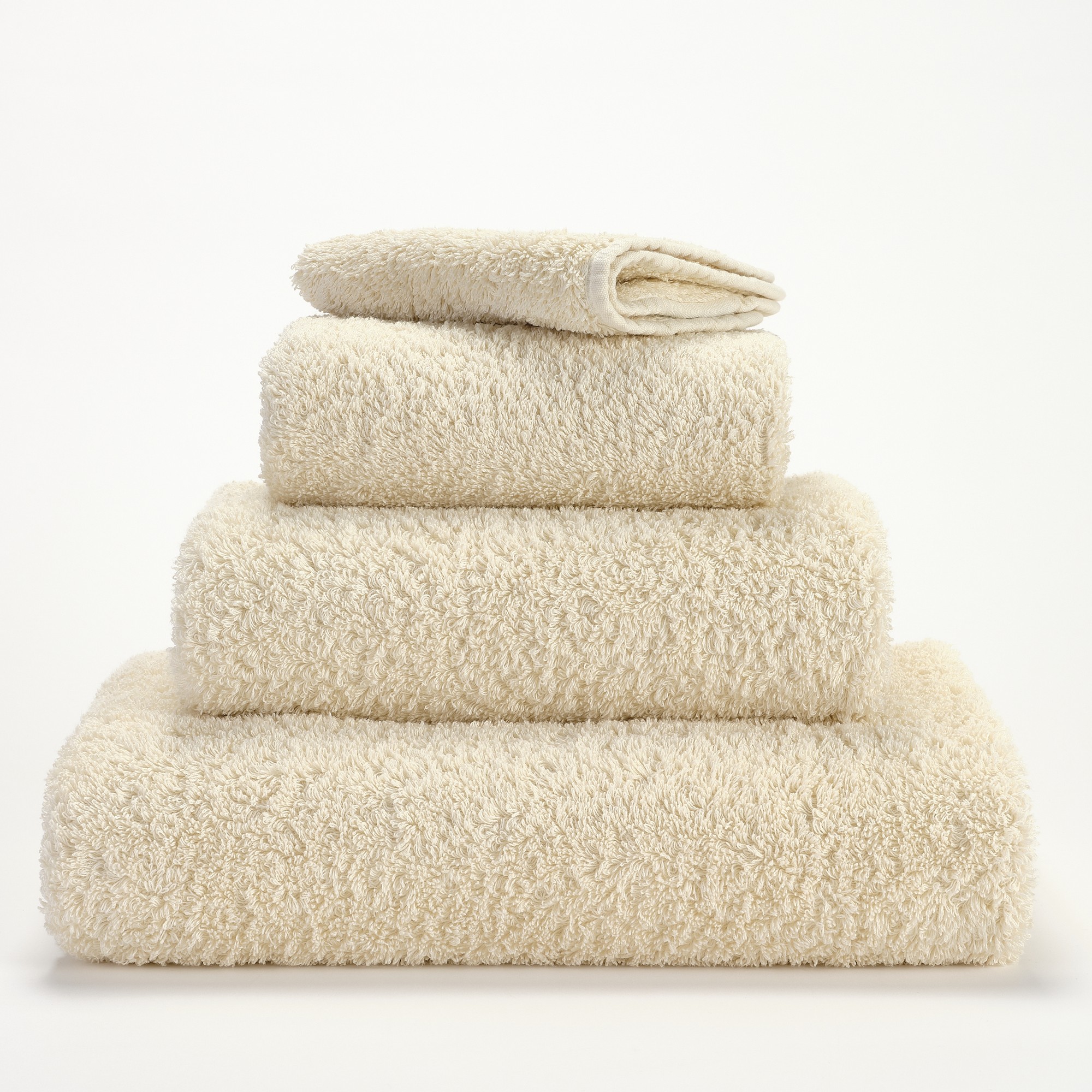 Super Pile Plain Bathroom Towels By Designer Abyss Habidecor 101 In Ecru